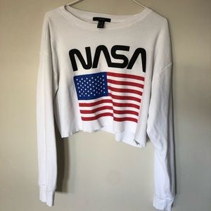Cropped “NASA” long sleeve